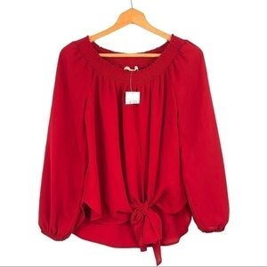 MICHAEL Michael Kors - Off Shoulder Front Tie Top